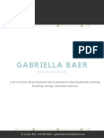 Baer Writing Portfolio