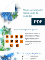 Riesgos de toxicidad según etiquetas