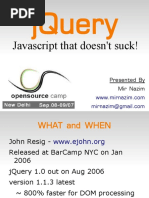 Jquery: Javascript That Doesn'T Suck!