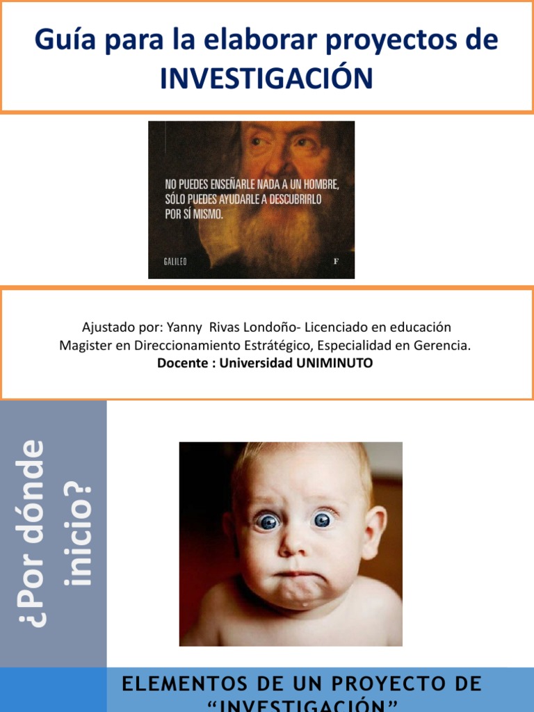 Guía para La Formulación Del ANTEPROYECTO DE INVESTIGACIÓN, Uniminuto y ...