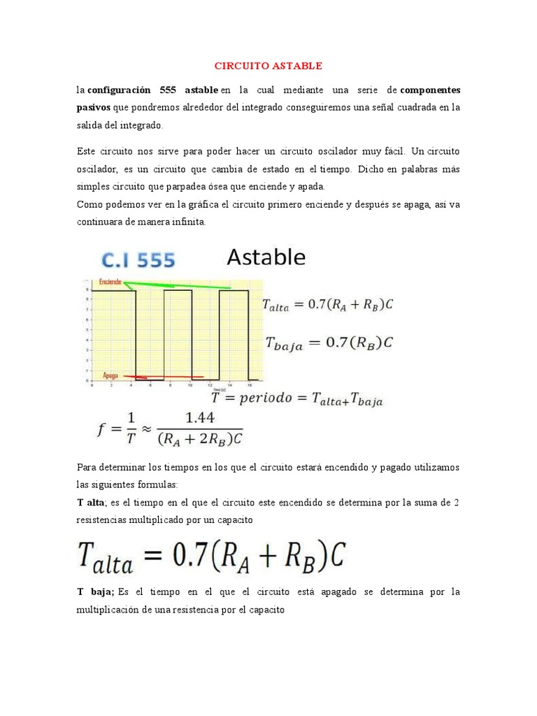 Circuito Astable | PDF