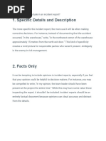 Road Accident Report Writing Guide | PDF