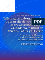 Unesco 2015. Taller Regional de Orientacion y Desarollo de Capacidades Sobre Ecg PDF