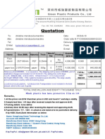 Quotation: Name Size (MM) Material Thick Mould Fee Printing Quantity (Piece) Unit Price (USD) Total Amount (USD)