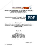 Elaboración de Recomendaciones para La Producción de Material Didáctico A Distancia para Estudiantes de La Generación NET