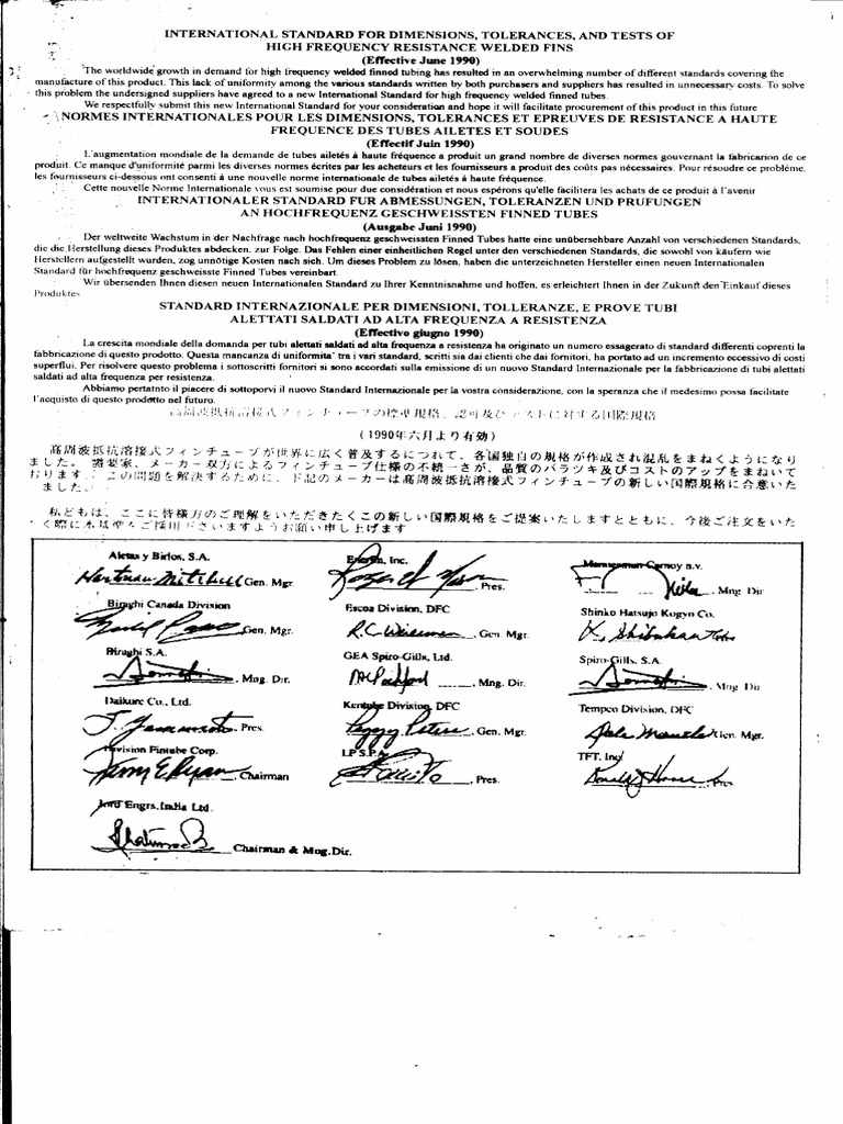 Internation STD For Finning | PDF