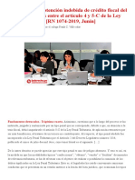 Defraudación (Obtención Indebida de Crédito Fiscal Del IGV) : Diferencias Entre El Artículo 4 y 5-C de La Ley Penal Tributaria (RN 1074-2019, Junín)