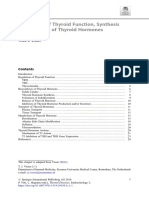 Regulation of Thyroid Function, Synthesis and Function of Thyroid Hormones