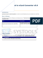 Excel To Vcard Converter V5.0: Systools