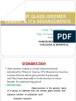 T Ypes of Glass Ionomer Cement & It'S Advancements: Name-Sk Aziz Ikbal