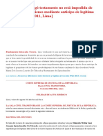 Persona Que Otorgó Testamento No Está Impedida de Disponer de Sus Bienes Mediante Anticipo de Legítima (Casación 3206-2011, Lima) - LP