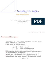 Advanced Sampling Techniques (Errors in Sample Survey