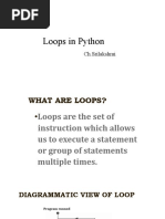 Loops in Python: CH - Srilakshmi