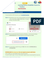 Reminders: Learning Delivery Modalities Course For Teachers