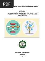 Module 1 CS104 Data Structures and Algorithms