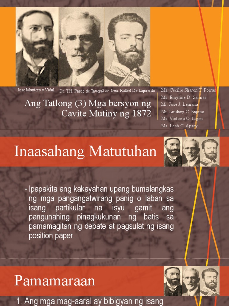 Filipino Final TheThree3Versionsofthe Cavite Mutiny PDF