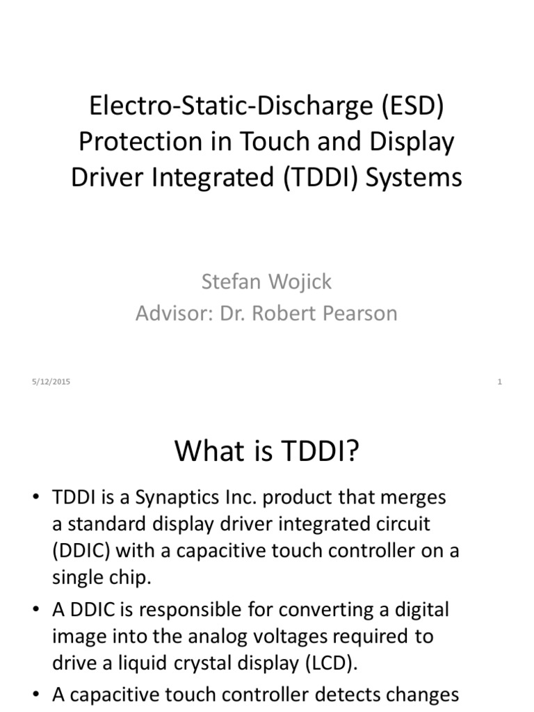 Electro Static Discharge ESD Protection in Touch and Display PDF
