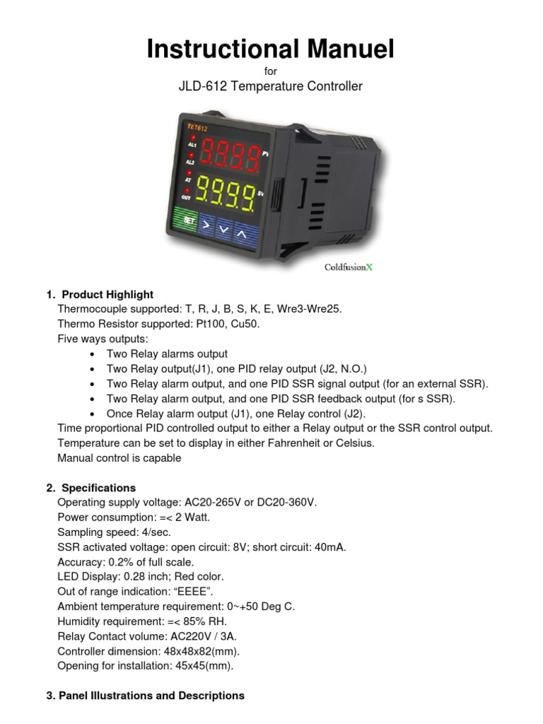 JLD612_Manual Control Theory Thermocouple