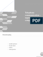 Telephone Communication - Representing The Company