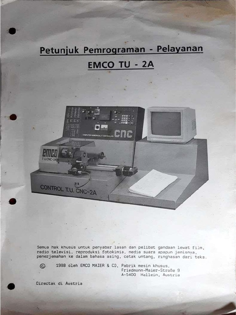 MODUL CNC Dasar EMCO TU - 2a-Dikonversi | PDF