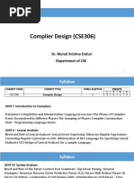 Complier Design (CSE306) : Dr. Murali Krishna Enduri Department of CSE