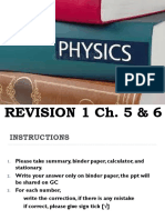 G9 - PHYSICS - REVISION 1 CH 5 AND 6 [25th - 26th August 20]