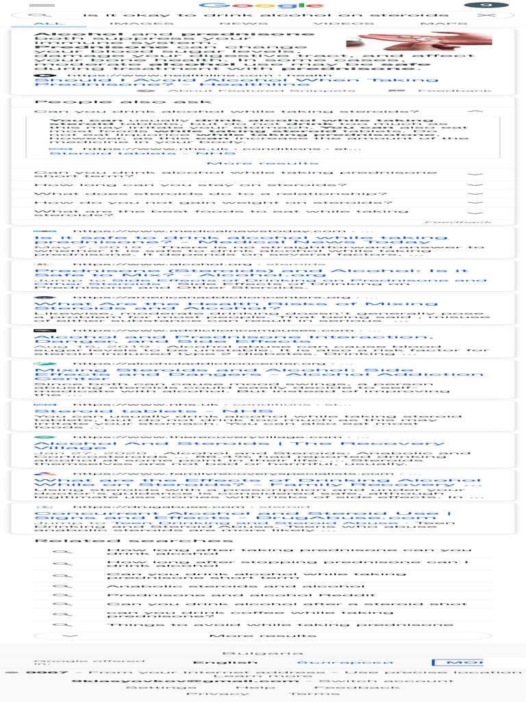 Is It Okay To Drink Alcohol On Steroids Google Search PDF