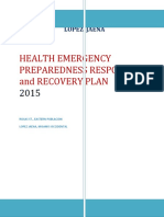 Health Emergency Preparedness Response and Recovery Plan: Municipal Health Office of Lopez Jaena