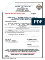 Fire Safety Inspection Certificate Renewal for CB Estrada Pawnshop