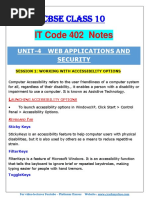 IT Code 402 Notes: CBSE Class 10