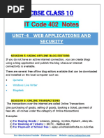 IT Code 402 Notes: CBSE Class 10