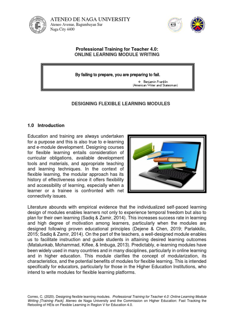 Ateneo de Naga University: Professional Training For Teacher 4.0 | PDF ...