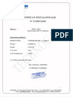Certificat D'etalonnage N° TC084T PDF