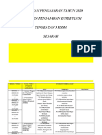 Rancangan Pengajaran Tahun 2020 Dokumen Penjajaran Kurikulum Tingkatan 3 KSSM Sejarah