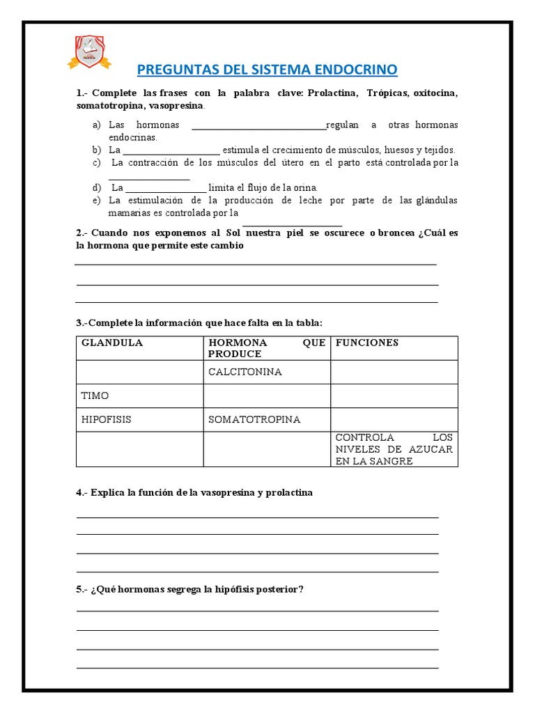 Preguntas del sistema endocrino rezo pdf