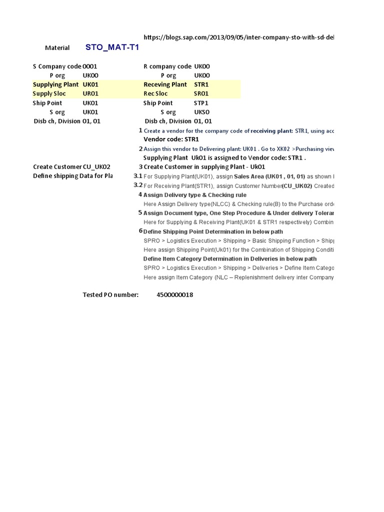 Inter Company STO Config Testing | PDF | Logistics | Business Process