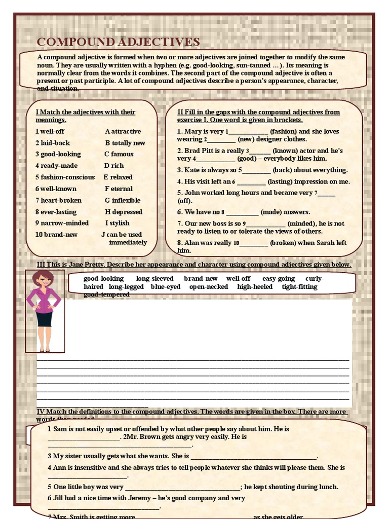 Compound Adjectives Doc Adjective Grammar