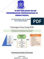 Program dan Kebijakan dalam Pengembangan Kewirausahaan di Bidang Gizi - DR. Entos Zainal, DCN, SP, MPH