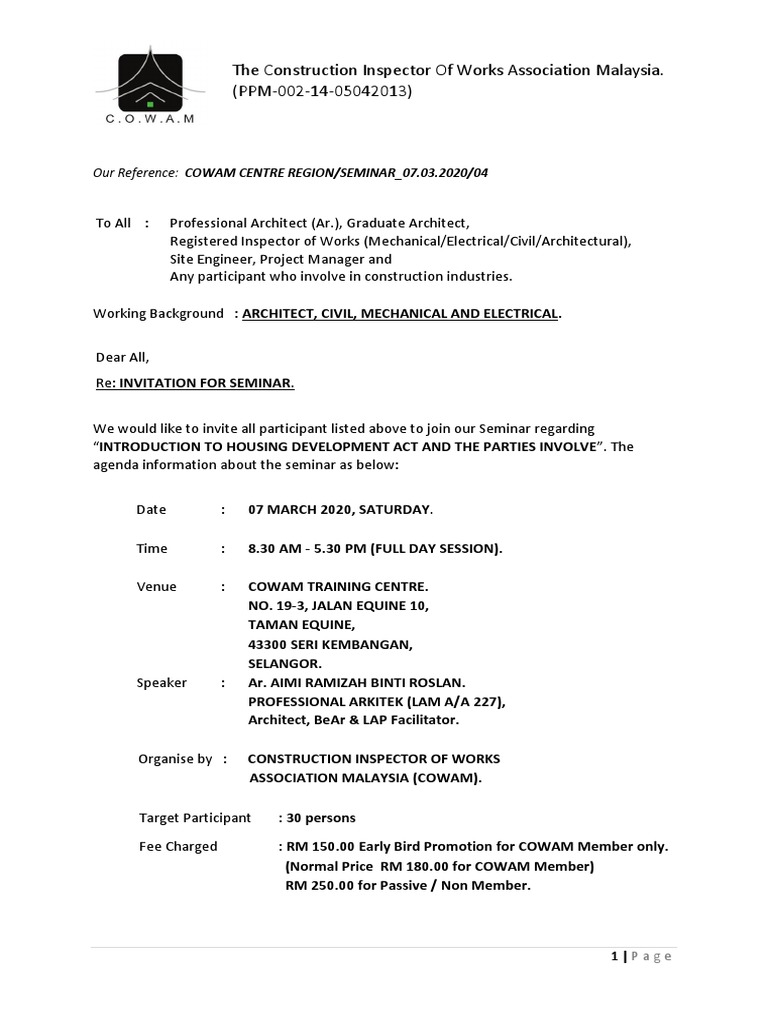 The Construction Inspector Of Works Association Malaysia Ppm 002 14 05042013 Pdf Malaysia Economic Sectors