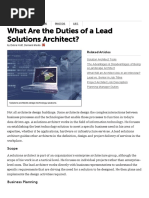 What Are The Duties of A Lead Solutions Architect - Everyday Life - Global Post