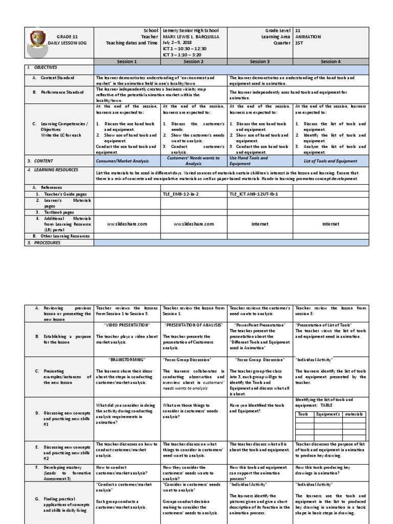 Grade 11 Animation Equipment Overview | PDF | Market Analysis | Focus Group
