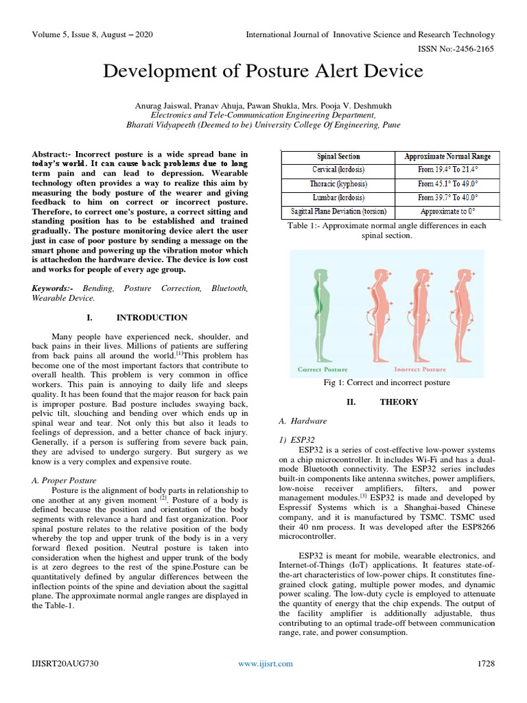 Development of Posture Alert Device | PDF | Electric Motor | Accelerometer
