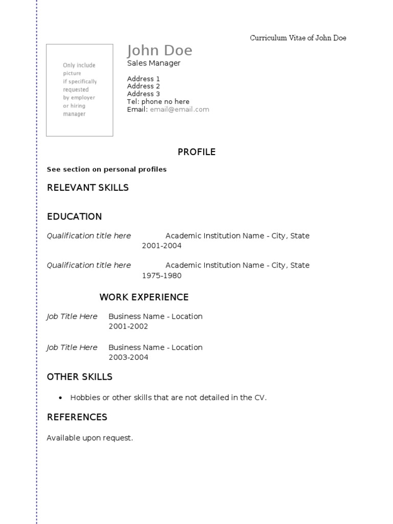CV Example 17 | PDF