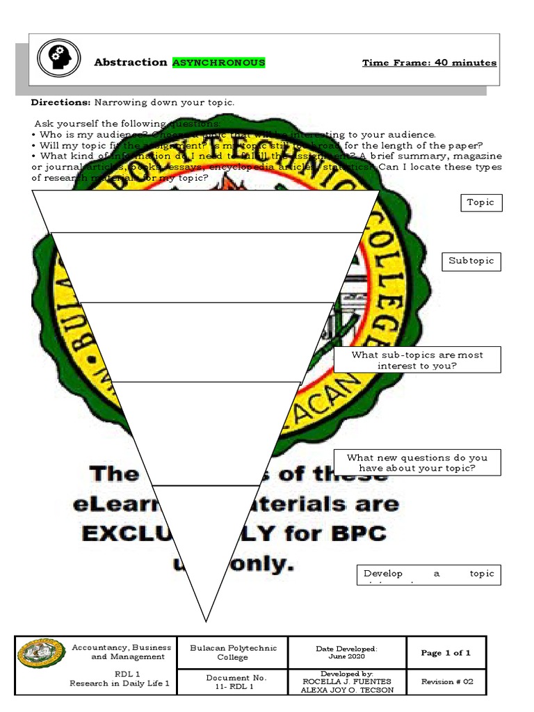 Topic Selection for Research Papers | PDF | Art