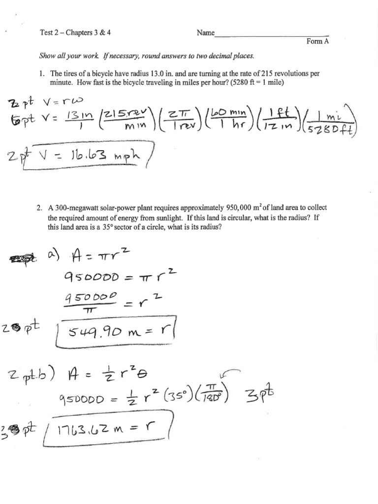 Test 2 - Chapters 3 & 4 Key PDF | PDF