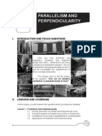 Parallelism and Perpendicularity: I. Introduction and Focus Questions