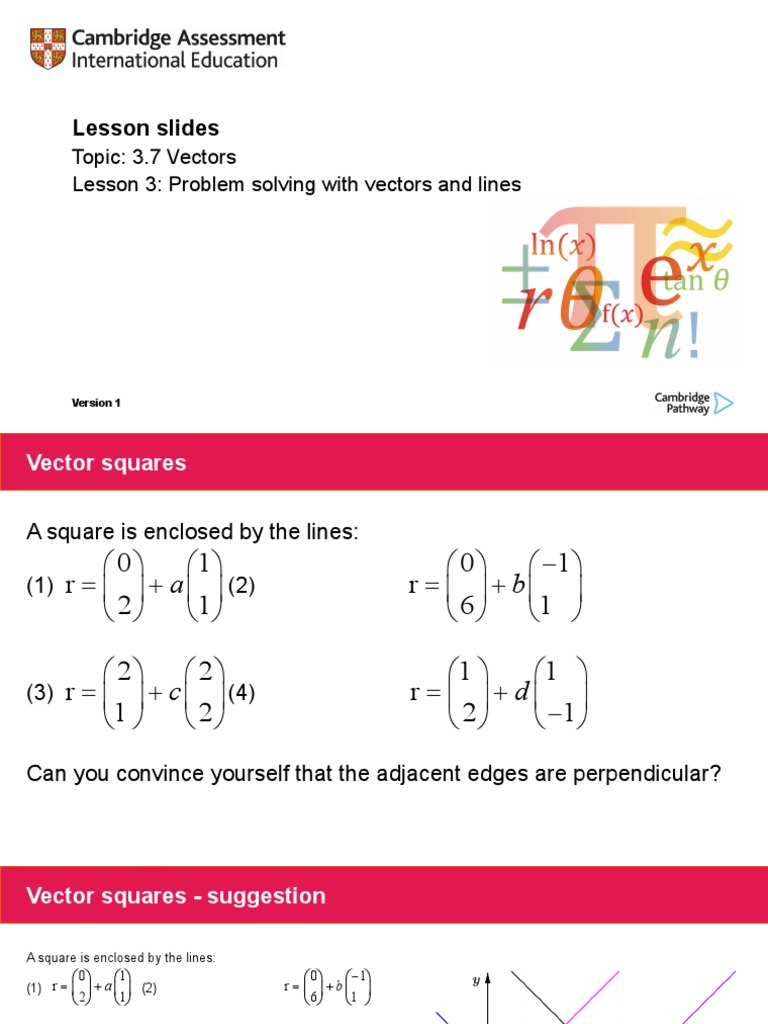 Problem Solving with Vectors | PDF