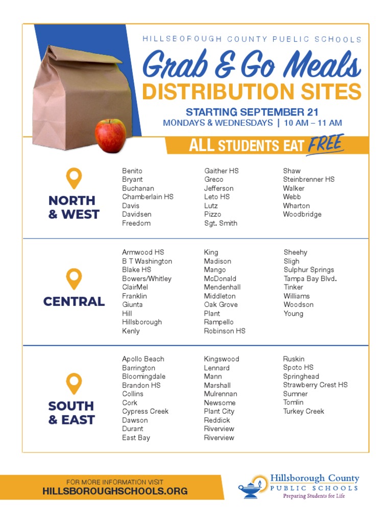Grab and Go Meals Distribution Sites Hillsborough County | PDF