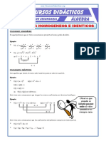 Polinomios homogéneos e idénticos: ejercicios de aplicación