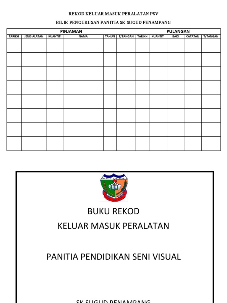 Buku Rekod Keluar PSV | PDF